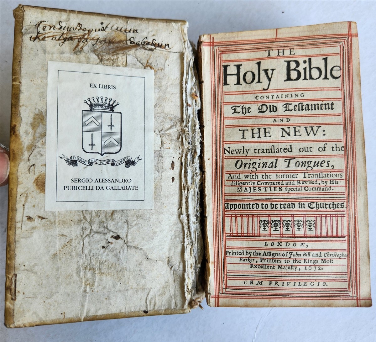 1672 BIBLE in ENGLISH antique 17th CENTURY vellum binding | eBay