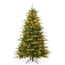 OPEN BOX - 6.5FT Pre-Lit Aspen Fir Realistic Artificial Holiday Christmas Tree