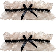 YunPeng Wedding Garter Lace Bowknot Bridal Stretch Floral Skin