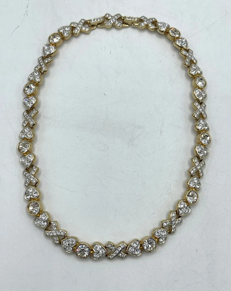 COLLAR SWAROVSKI CRISTAL CISNE XO ABRAZOS Y BESOS CORAZÓN ESTRÁS Foto 2 de 4