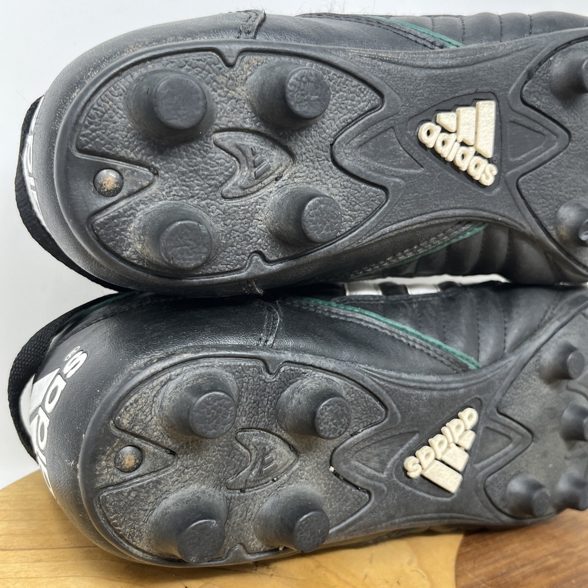 Vintage Adidas Stratos SL Black Leather Soccer Cleats World Cup