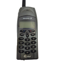 Ericsson AT T Cell Phone Vintage Mobile Gray Antenna Retro Collectible