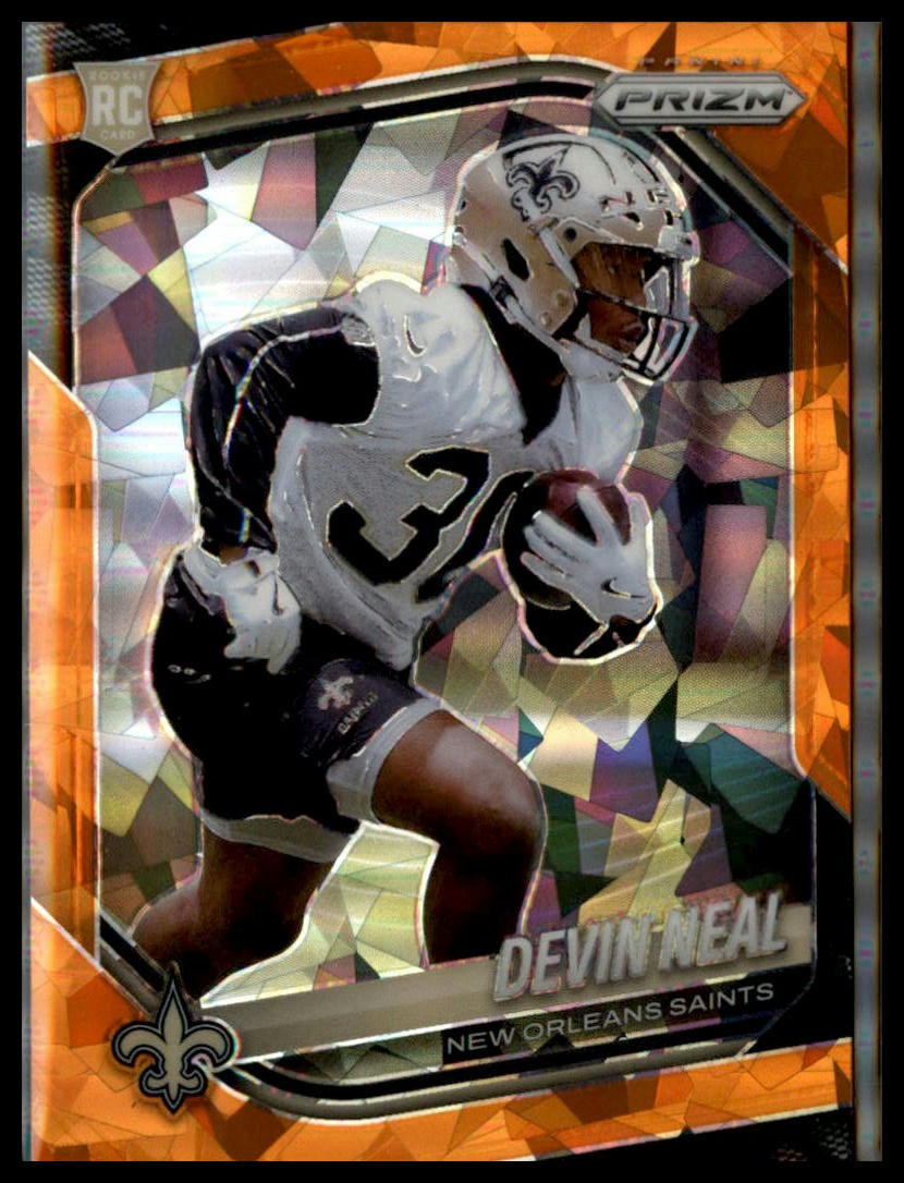 2025 Panini Prizm #393 Devin Neal Orange Ice A18