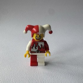 Lego Kingdoms Jester Minifigure Red & White ~ Set # 7953 (cas437)