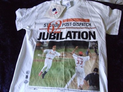 NEW 1998 Mark McGwire St Louis Cardinals Post Dispatch 62 Hits Shirt XXL