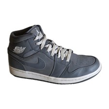 Nike Air Jordan 1 Mid Cool Grey Men\'s Size 7 Retro OG Style 554724-014 in GC Jordan 1 Retro Mid  main image 3