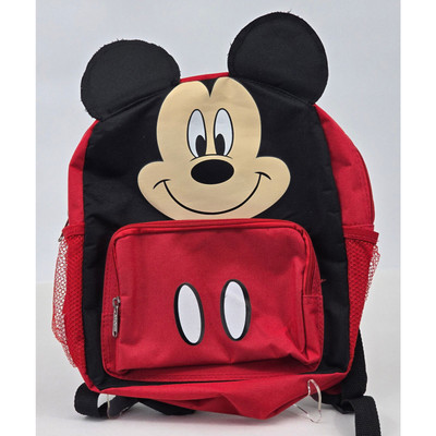 Authentic Disney Mickey Mouse Small Child s Backpack Red & Black / Floppy Ears