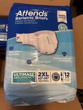 Attends Bariatric New Adult Disposable Underwear XXL Super Absorbent Core 48 Ct