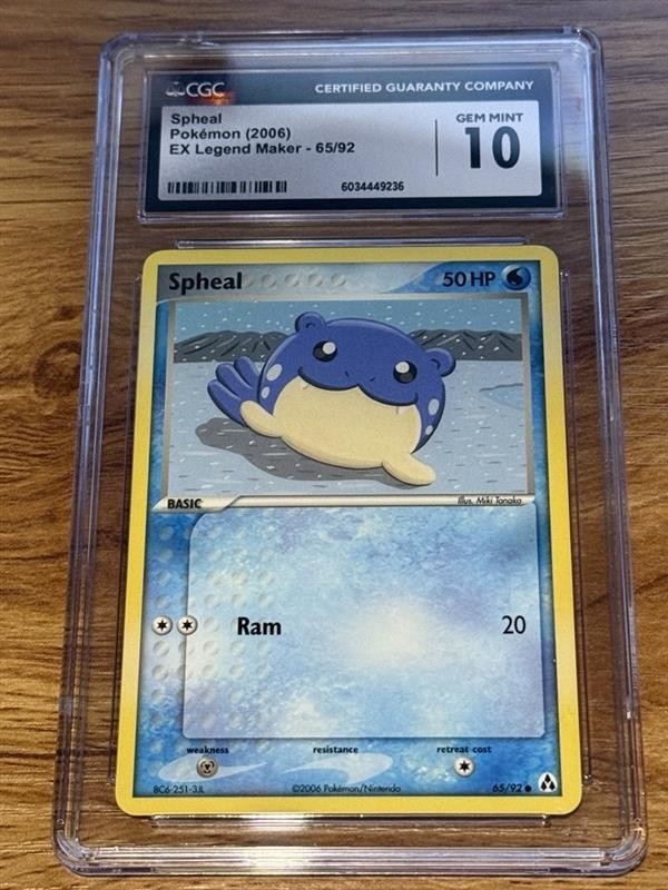 SPHEAL 2006 POKEMON EX LEGEND MAKER COMMON 65/92 CGC 10