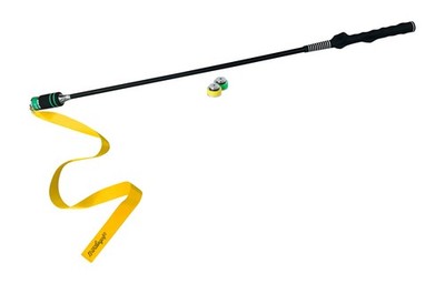 TA25R Golf Swing Trainer Aid with Ribbon (Left-Handed) for Green
