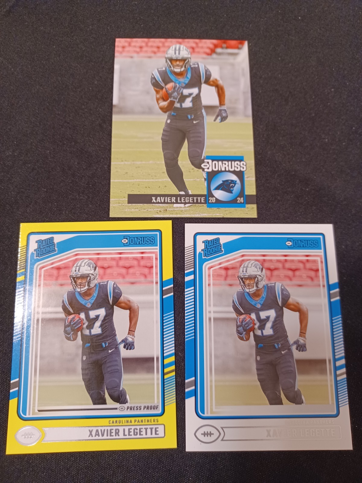 2024 Donruss Xavier Legette Yellow Press Proof  Rated Rookie #323 & #36