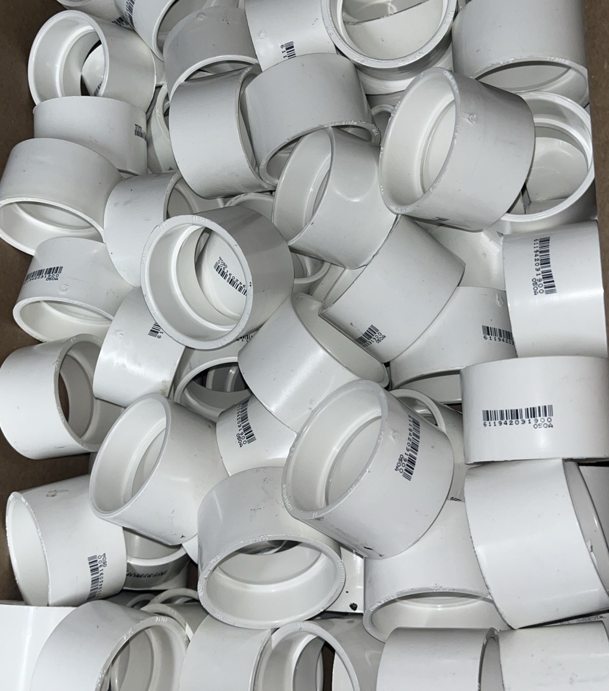 100 Pack! CHARLOTTE PIPE PVC 00100 1000 Schedule 40 DWV Coupling, PVC 2 In.