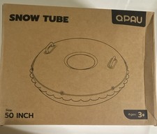QPAU 50 in Inflatable Snow Tube for Kids, Multicolor, 1-Pack Snow Tube