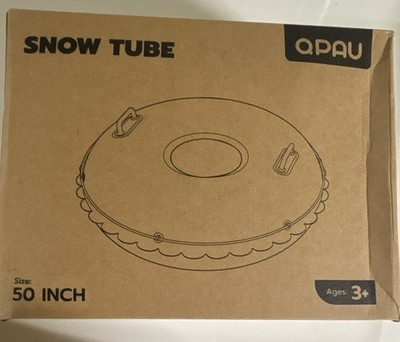 QPAU 50 in Inflatable Snow Tube for Kids, Multicolor, 1-Pack Snow Tube