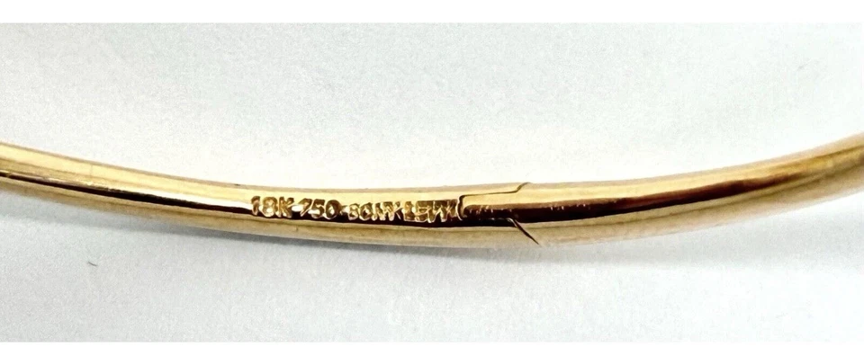 Bony Levy 18K 金色 0.55 tcw 钻石铰边手镯手链紧身 7 码 — 第 4/4 张图片