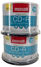 2x Maxell CD-R Discs 700MB 80min 48x Silver Lot of 2 50 Pack Spindles Sealed NEW