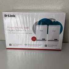 D-Link PowerLine DHP-701AV AV2 2000 Gigabit Starter Kit Ethernet Over Power Line