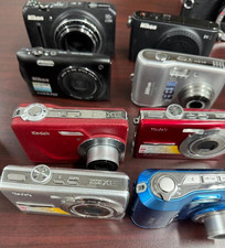 Kodak Nikon Digital point and shoot cameras lot 8pcs FOR PARTS