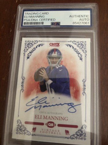 Eli Manning Vintage Football Onyx Auto Psa 85427061