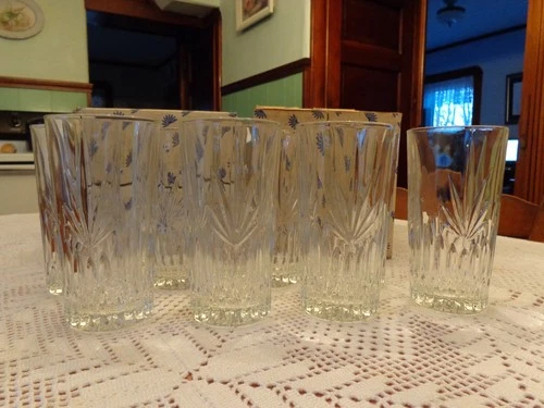 LOT 8 NEW IN BOX PRINCESS HOUSE LEAD CRYSTAL HIGHBALL OR WATER DRINKING GLASSES
