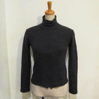 USED YOHJI YAMAMOTO HIGH NECK ZIP KNIT SWEATER M/TURTLE USED YOHJI YAMAMOTO HIGH NECK ZIP KNIT SWEATER M/TURTLE