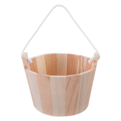 Sauna Crystal Salt Barrel Contrast Shower Bucket and Ladle for Bath Accessories