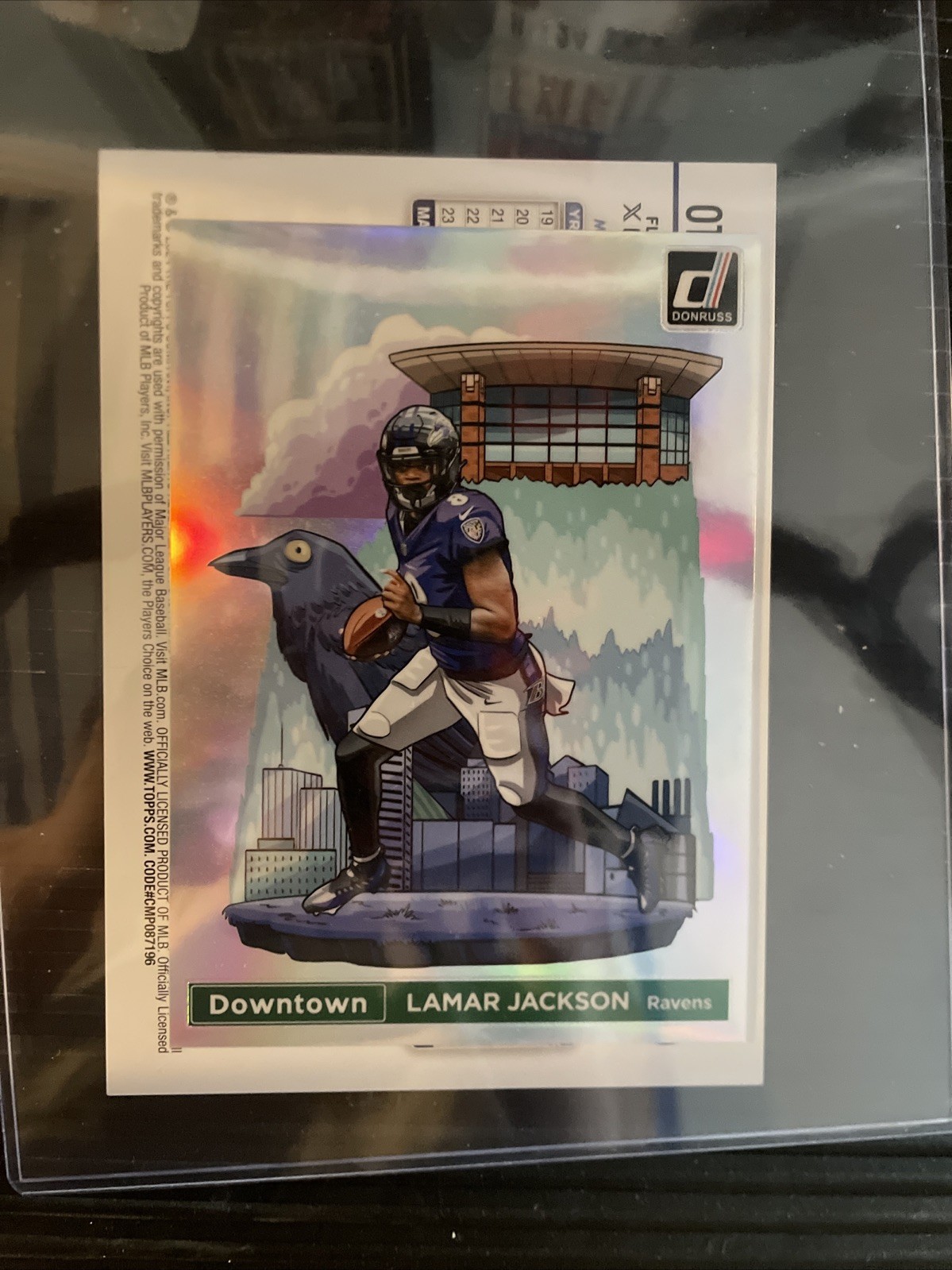 Lamar Jackson Donruss Downtown Jumbo + Vladimir Guerrero Jr Topps 2024 Oversized