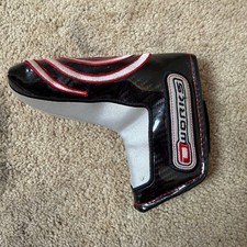 Odyssey O-WORKS Blade Putter Headcover Synthetic Leather Black Silver Red
