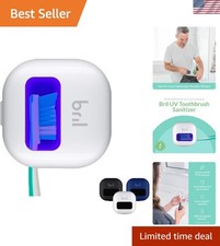 UV-C Toothbrush Sanitizer, Portable Cleaner, Travel Cover, Magnetic Holder, a...
