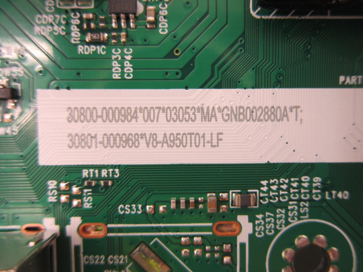 TCL 40S350F Main Board 30800-000984 (40-T950T2-MPB2HG) | eBay