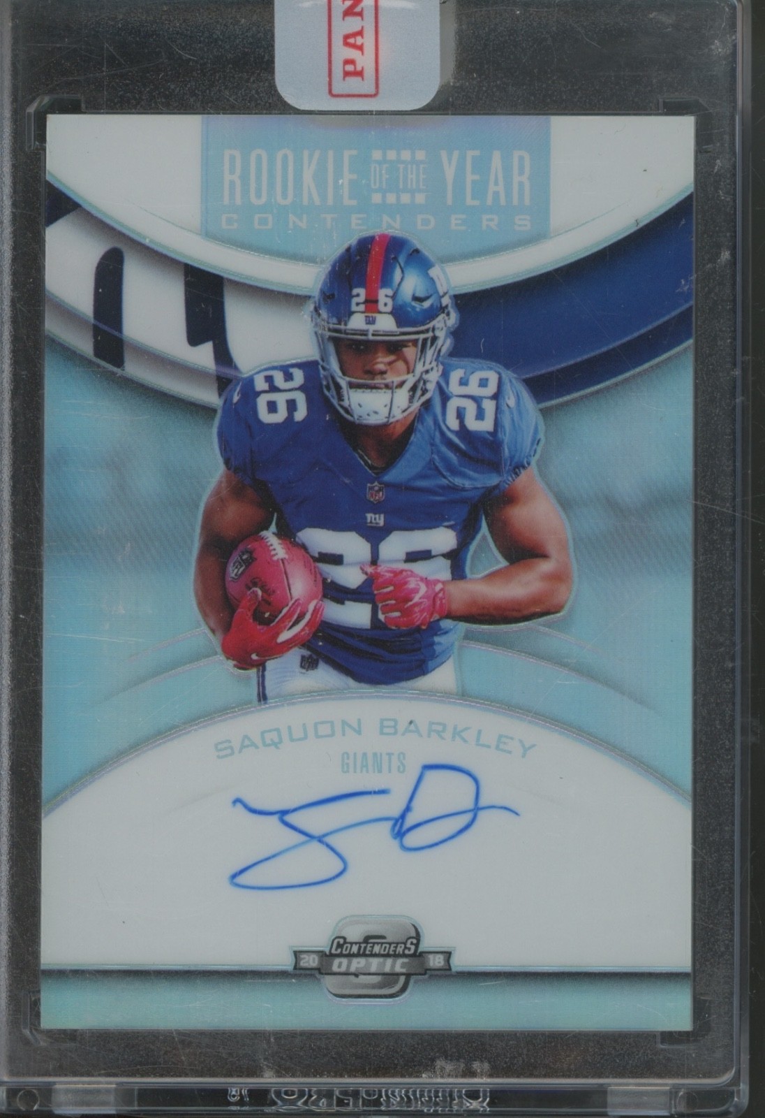 Saquon Barkley Panini Contenders Optic Rookie of the Year Contenders Autographs #RYASB Base