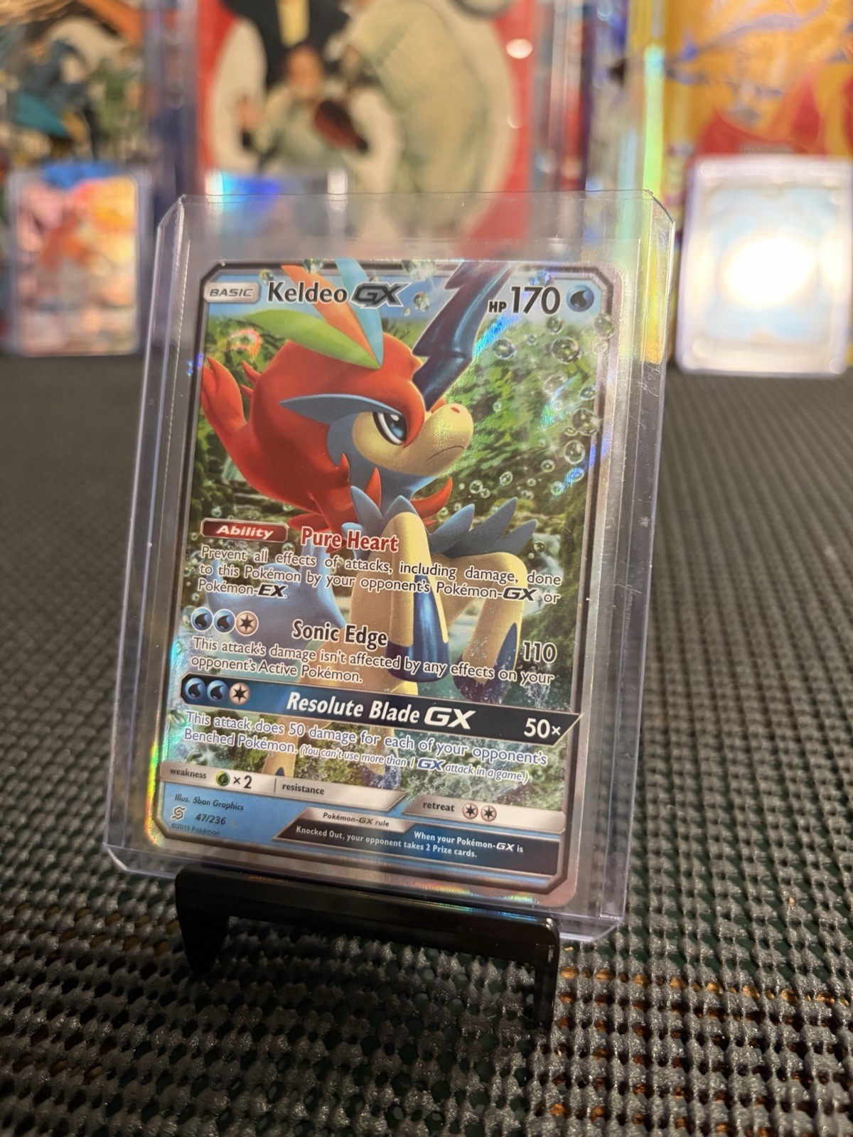 Pokémon TCG Keldeo GX Unified Minds Ultra Rare Card 47/236