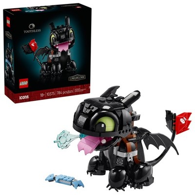 LEGO Icons How to Train Your Dragon: Toothless Building Set for Adults, Ages 18+