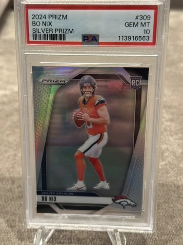 2024 PANINI PRIZM SILVER PRIZM #309 BO NIX ROOKIE RC PSA 10