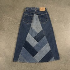1970s Levi  s Selvage Denim Skirt Size 00 Made In USA DIY