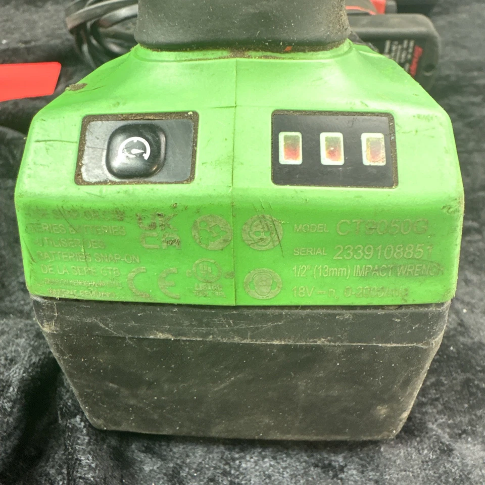 Snap On Tool CT9050G GREEN 18V Brushless 1/2" Cordless Impact w/Battery - Image 3 of 3