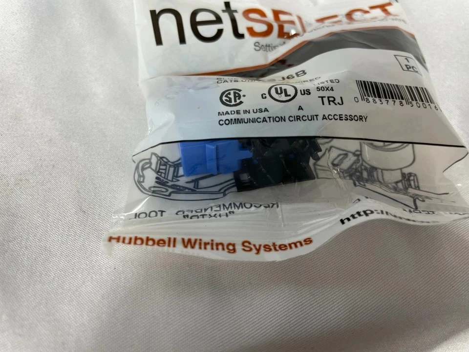 25 sistemas de cableado Hubbell NETSELECT Cat# NSJ6B azul-GX2 CAT 6 universales con cable Foto 3 de 4