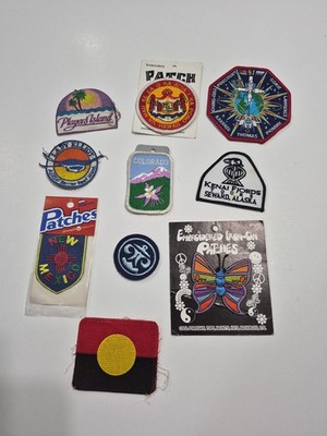 Vintage Lot World Traveled And Misc Patches  Lot of (10)Assorted Patches 