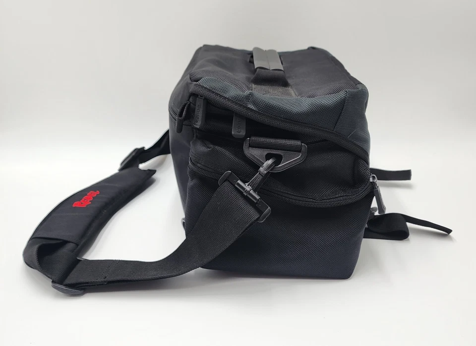 Bolso para gadget personalizado para cámara Canon negro/rojo con correa para el hombro Foto 4 de 4