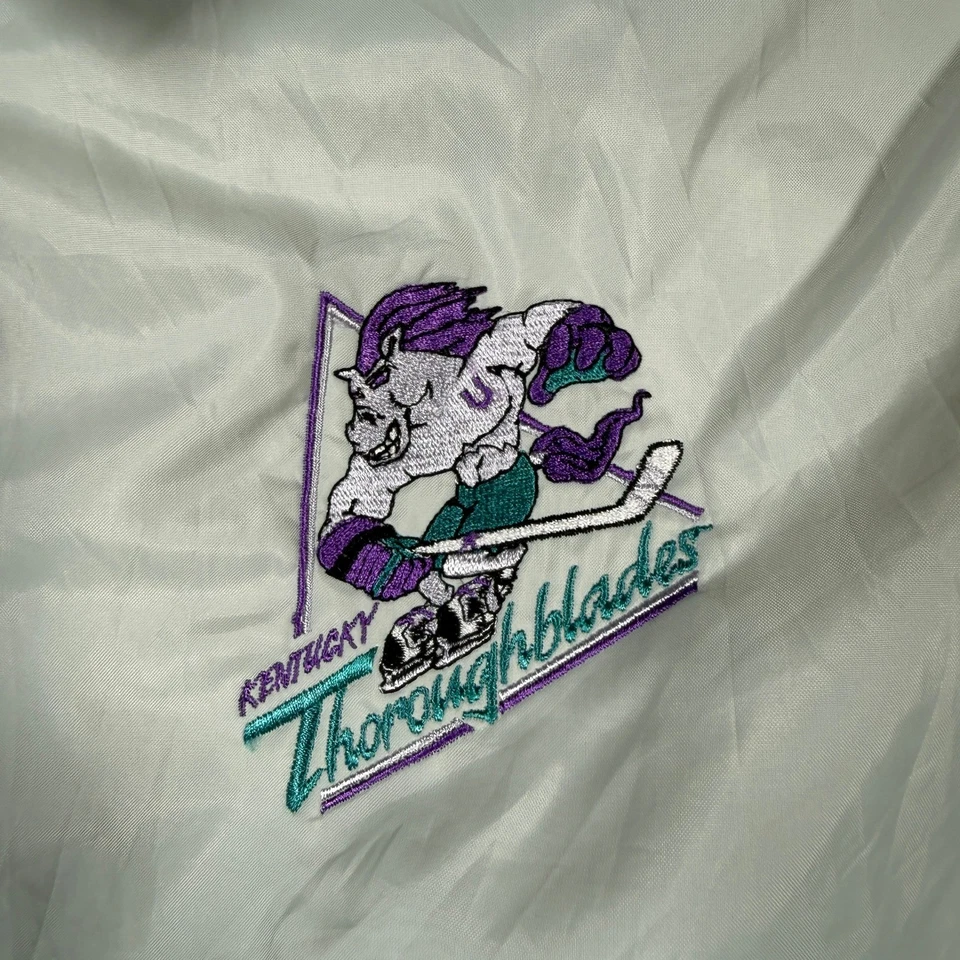 Vintage Kentucky Thoroughblades Hockey Windbreaker Jacket Dunbrooke USA Made L - Image 4 of 4