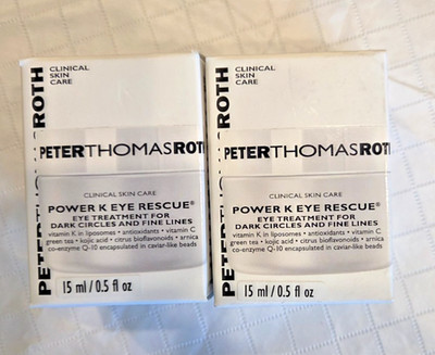 Set of 2 Peter Thomas Roth Power K Eye Rescue Eye Vitamin K Dark Circles
