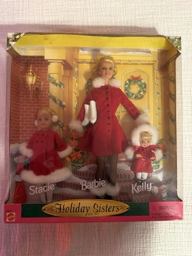 Barbie Holiday Sisters Gift Set Stacie, Barbie, Kelly Vintage 1999 Mattel NRFB