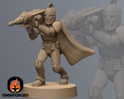 Star Wars Legion Rocket Senate Commando Miniature 3D Printed Resin Mini Proxy
