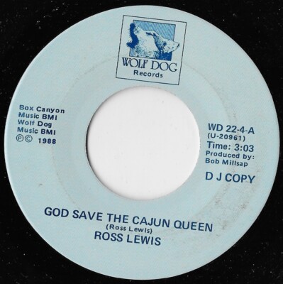 God Save The Cajun Queen / Ross Lewis (Promo) NM