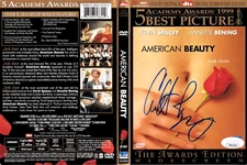 Annette Bening autographed autograph American Beauty movie DVD cover insert JSA