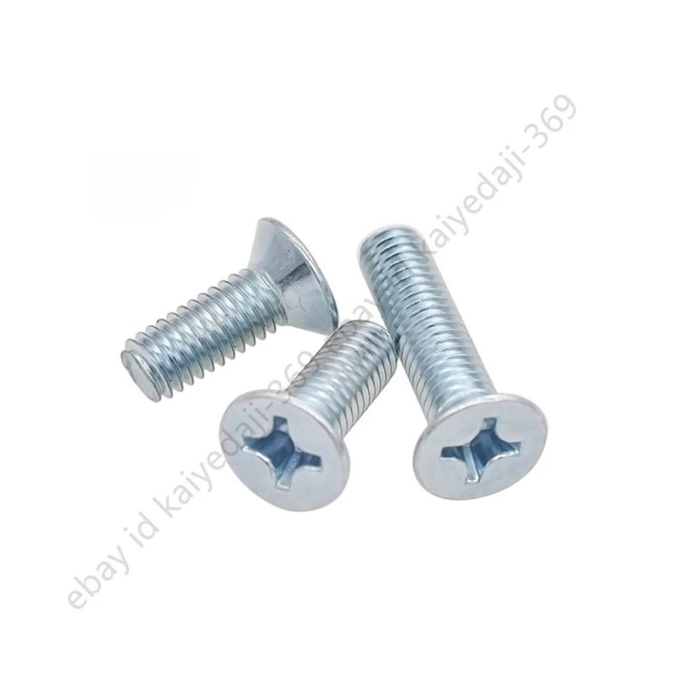 Vis à Tête Fraisée Cruciforme Acier Zingué Phillips Flathead - Photo 4/4