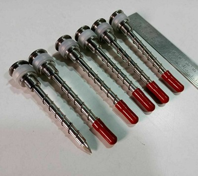 6Pcs Laparoscopic SS Spiral Trocar Pyramidal Tip 10mm Surgical Instruments CE