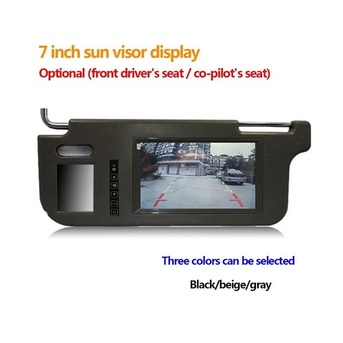 7Inch Car Left Right Sun Visor Rear View Mirror Screen Monitor 2 Channel Video - Picture 5 of 16