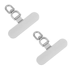 2pcs Universal Phone Tether Tabs, Oval Cell Phone Lanyard Patches Metal Phone...