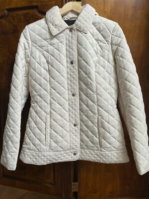 ESPRIT LADIES CREAM JACKET WITH REMOVABLE HOOD SIZE SMALL EXCELLENT CONDITION